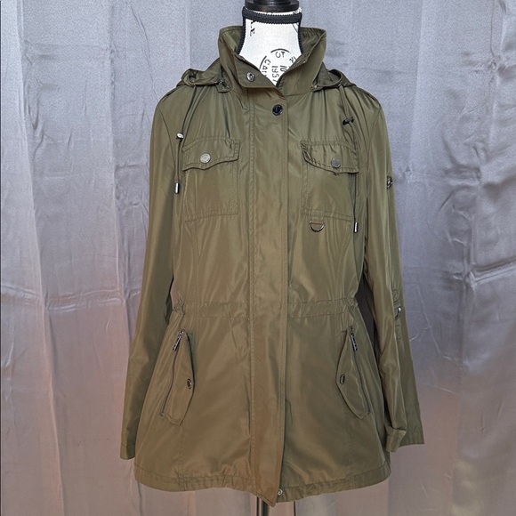 Michael Kors Rain Jacket in Olive - Picture 1 of 13